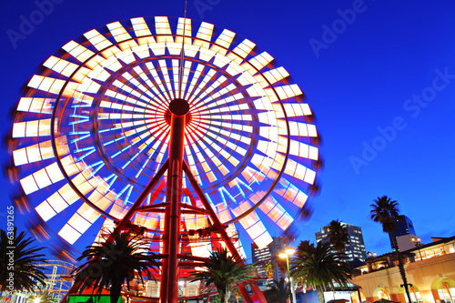 Ferris wheel at night © leungchopan