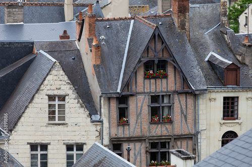 Half-timbered house in Chinon, Vienne Valley, France photo