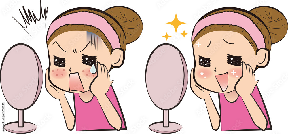 アンチエイジングのビフォーアフター Stock イラスト Adobe Stock