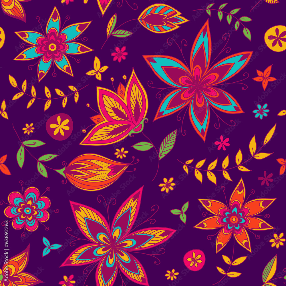 Seamless texture with flowers Seamless texture with flowers