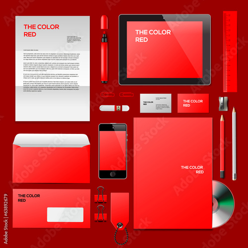 Red Corporate ID mockup