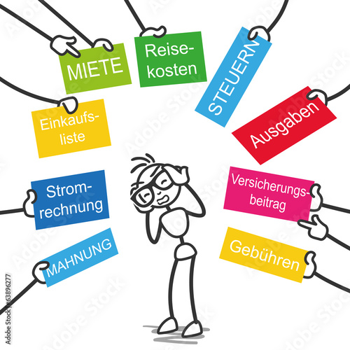 Strichmännchen, insolvent, Gläubiger, Kosten