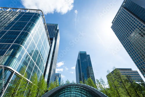 Business buildings in Canary Wharf