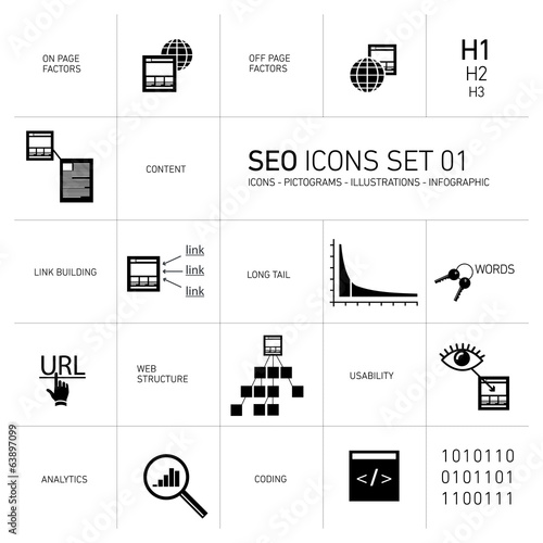 Seo icons set