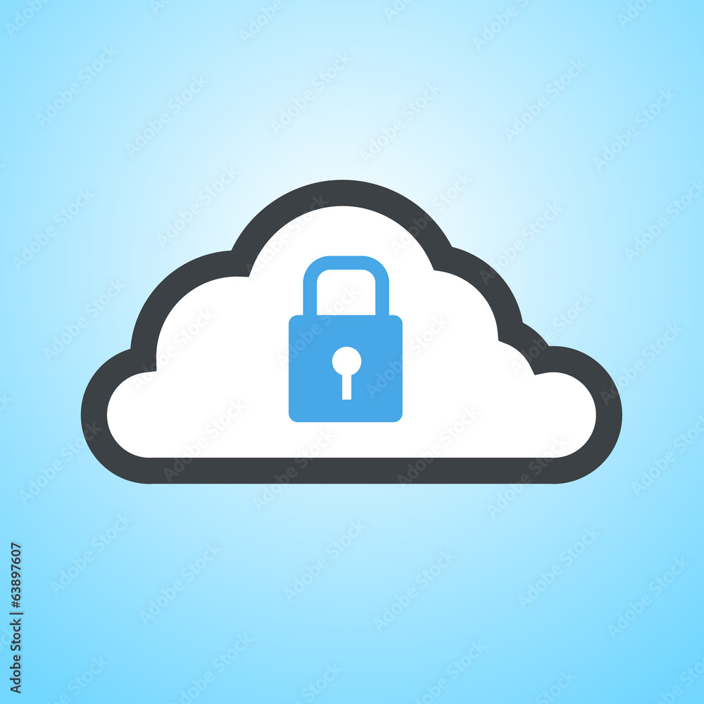 Lock cloud icon Lock cloud icon