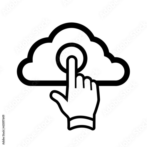 Cloud computing gesture icon