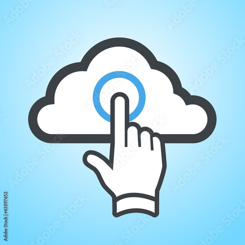 Cloud computing gesture icon
