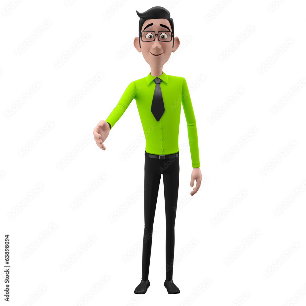 3d cartoon office man 3d cartoon office man