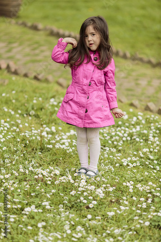 Little girl at the spring f...