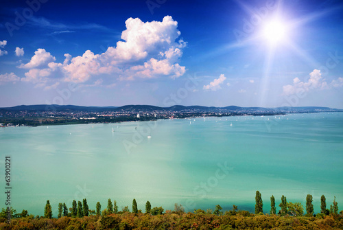 Landscape from Tihany to Lake Balaton, Hungary