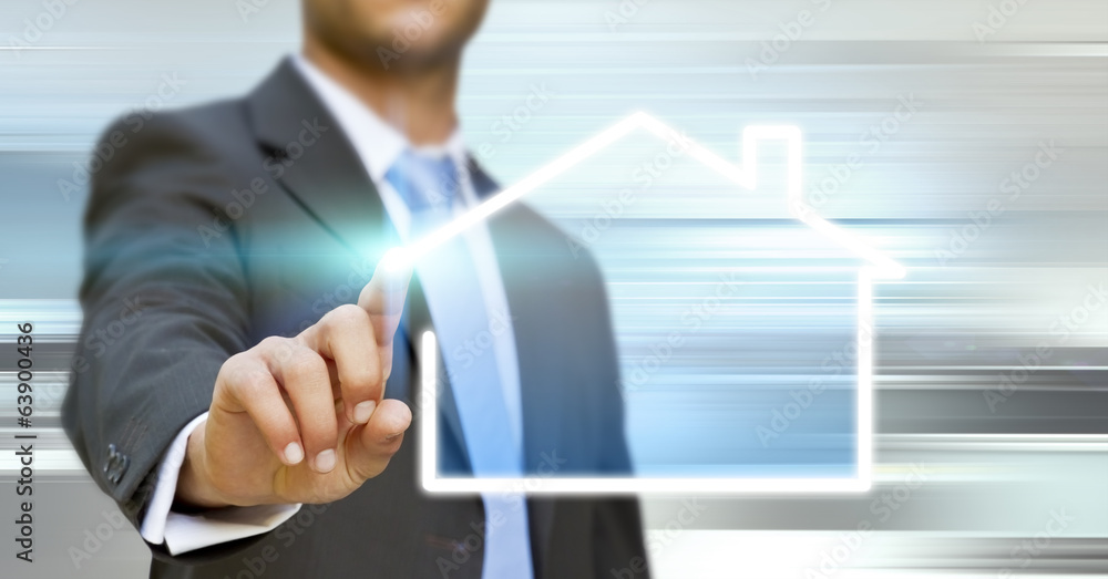 Businessman real estate concept Businessman real estate concept