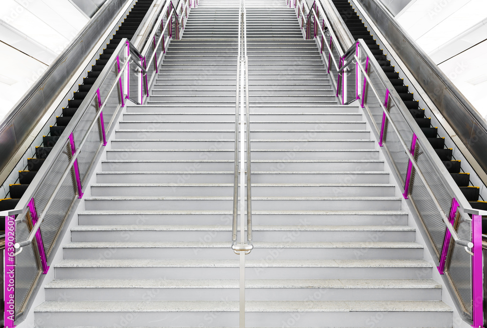 Escalator and stairs Escalator and stairs