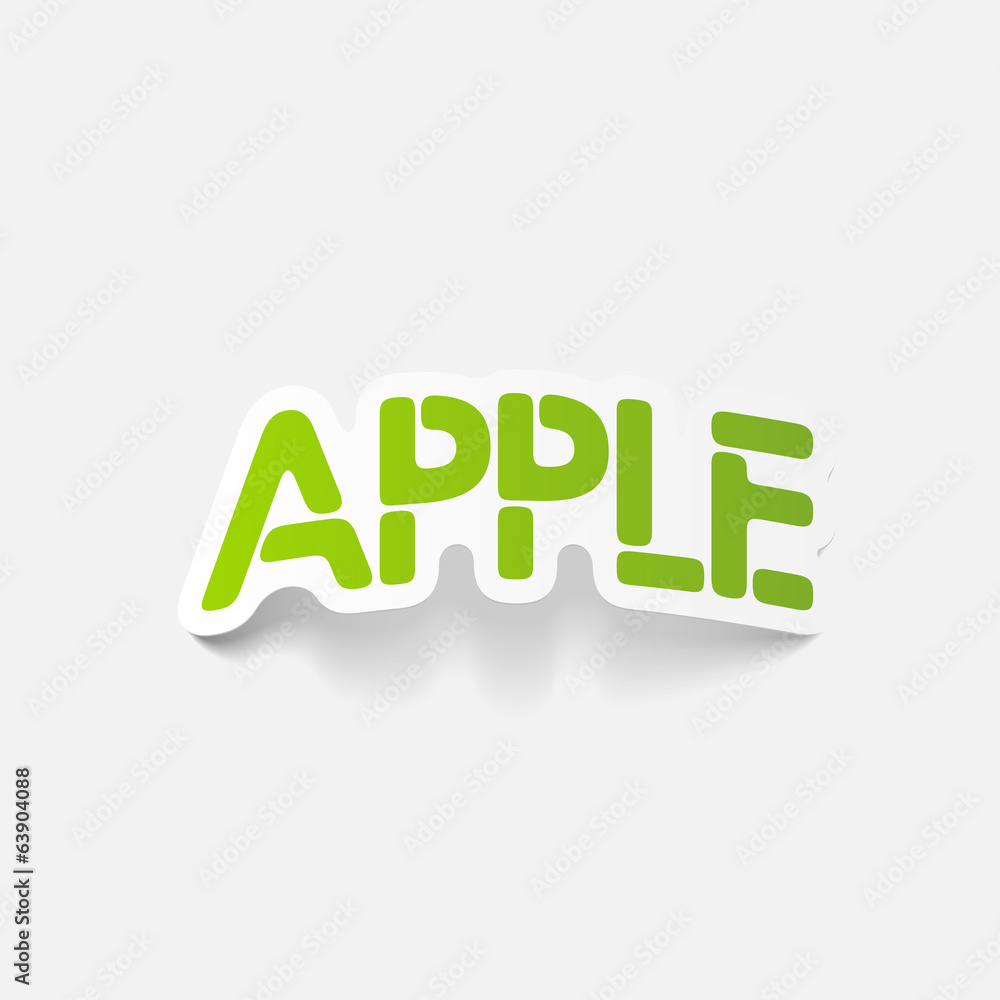realistic design element: apple realistic design element: apple