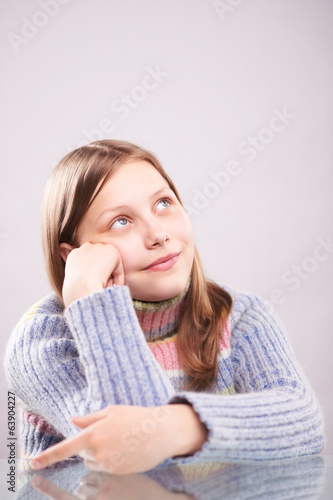 Portrait of a pensive teen girl