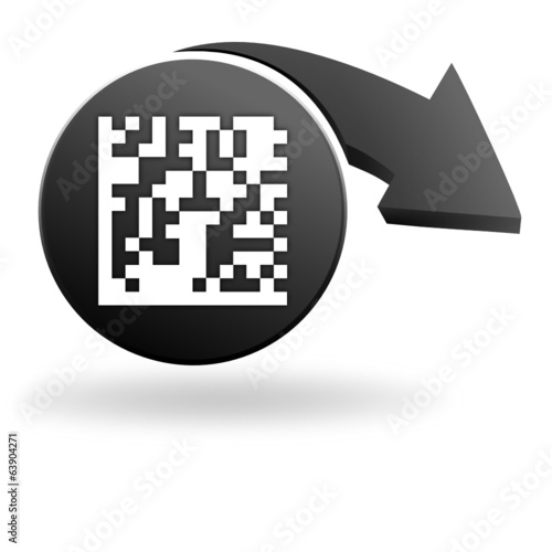 flash code sur symbole noir