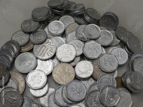 Czech korunas coins photo