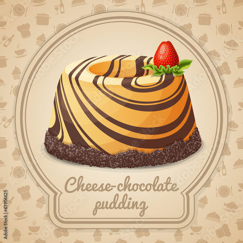 Chocolate cheese pudding emblem