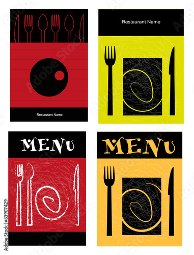 set di menù per ristorante