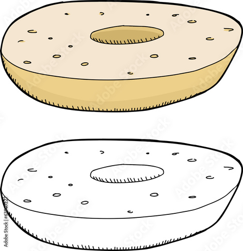 Plain Bagel Sliced