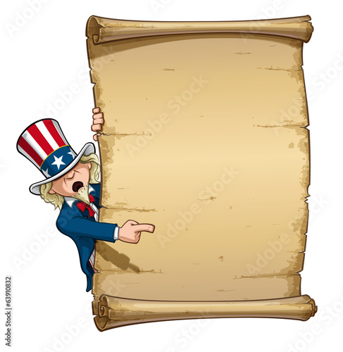 Uncle Sam Pointing at Declaration