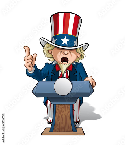 Uncle Sam Presidential Podium intence