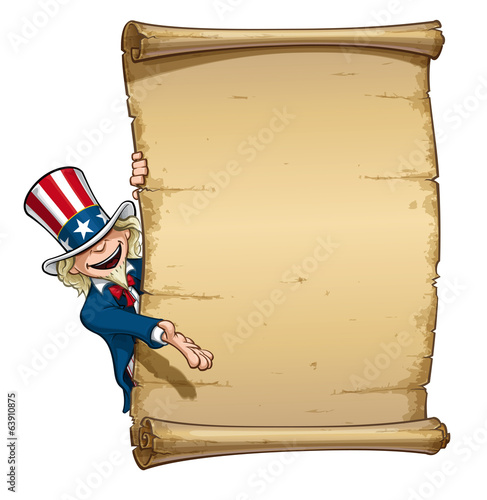Uncle Sam Showing at Declaration