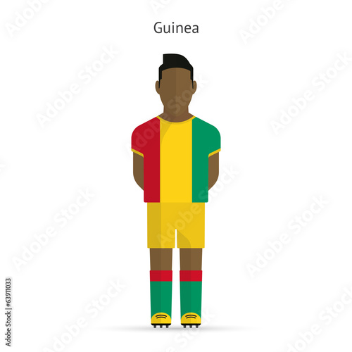 Guinea football player. Soccer uniform.