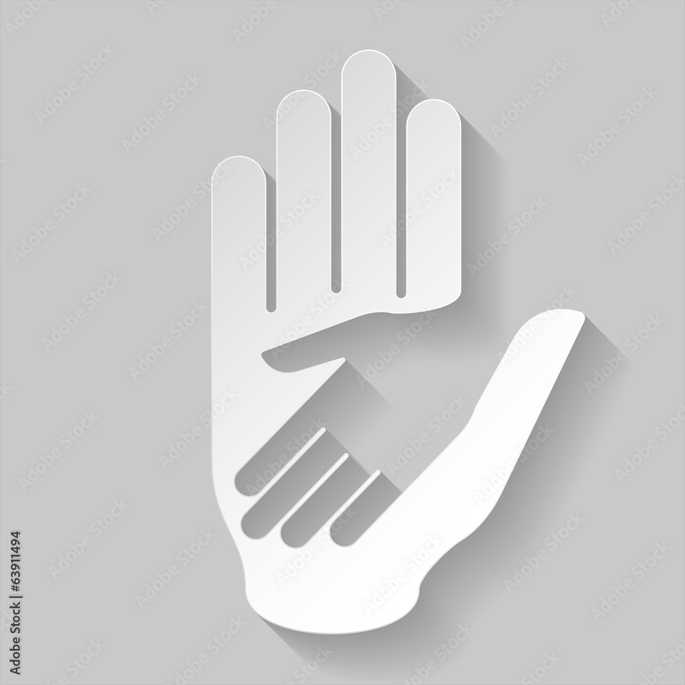 Fototapeta premium Paper helping hand