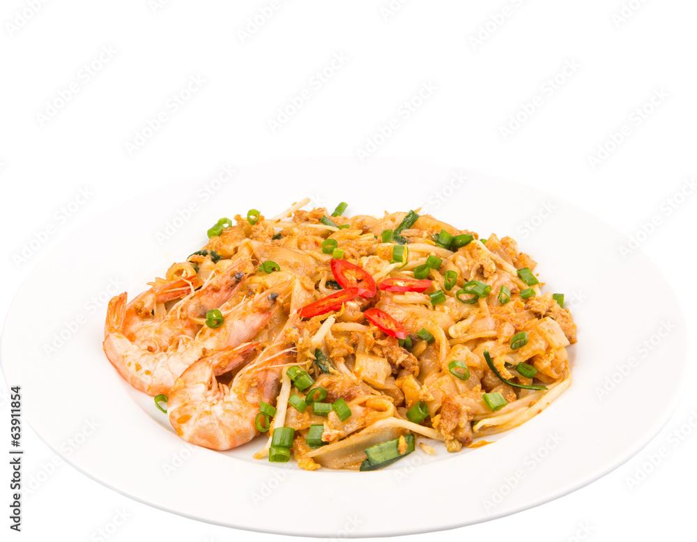 A plate of fried char kway teow A plate of fried char kway teow
