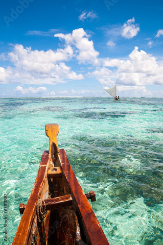 Sea landscape on the boat in Guam