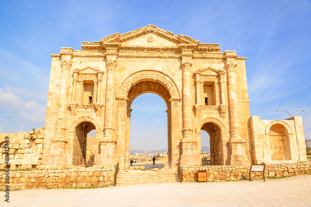 The Arch of Hadrian in Gerasa, Jerash, Jordan