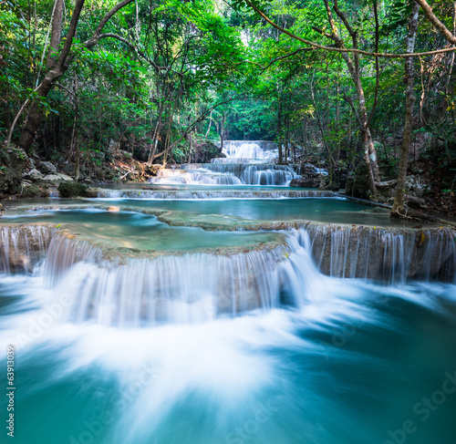 Layer of waterfall at Huay Mae Khamin