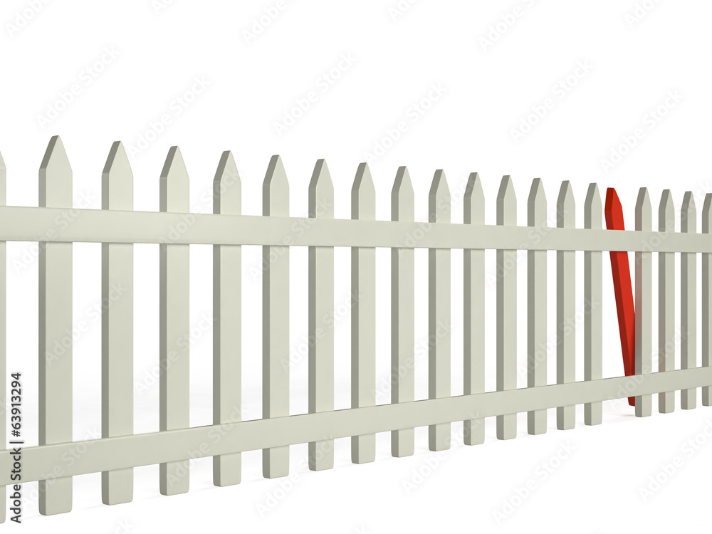 Fence with a hole, 3D Fence with a hole, 3D