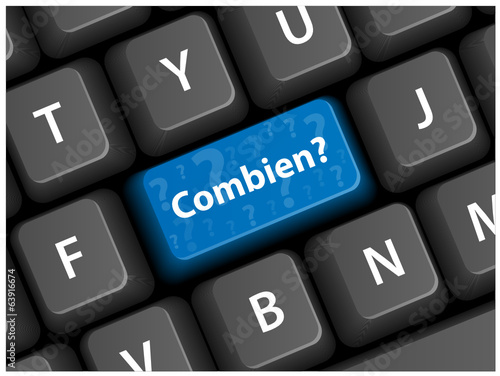 Touche "COMBIEN?" sur Clavier (questions quantité prix tarifs)
