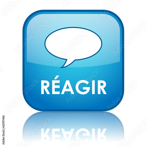 Bouton Web "REAGIR" (réagir opinions commenter réseaux sociaux)