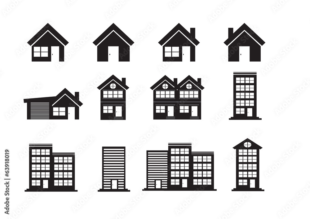 Fototapeta premium Building Icons Set