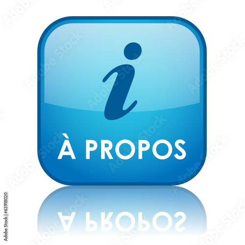 Bouton Web "A PROPOS" (marketing en savoir plus informations)