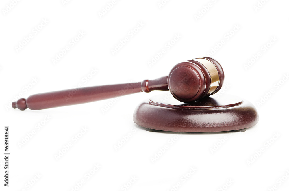 Gavel isolated on white background Gavel isolated on white background
