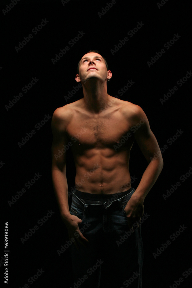 Fototapeta premium Trainde young man