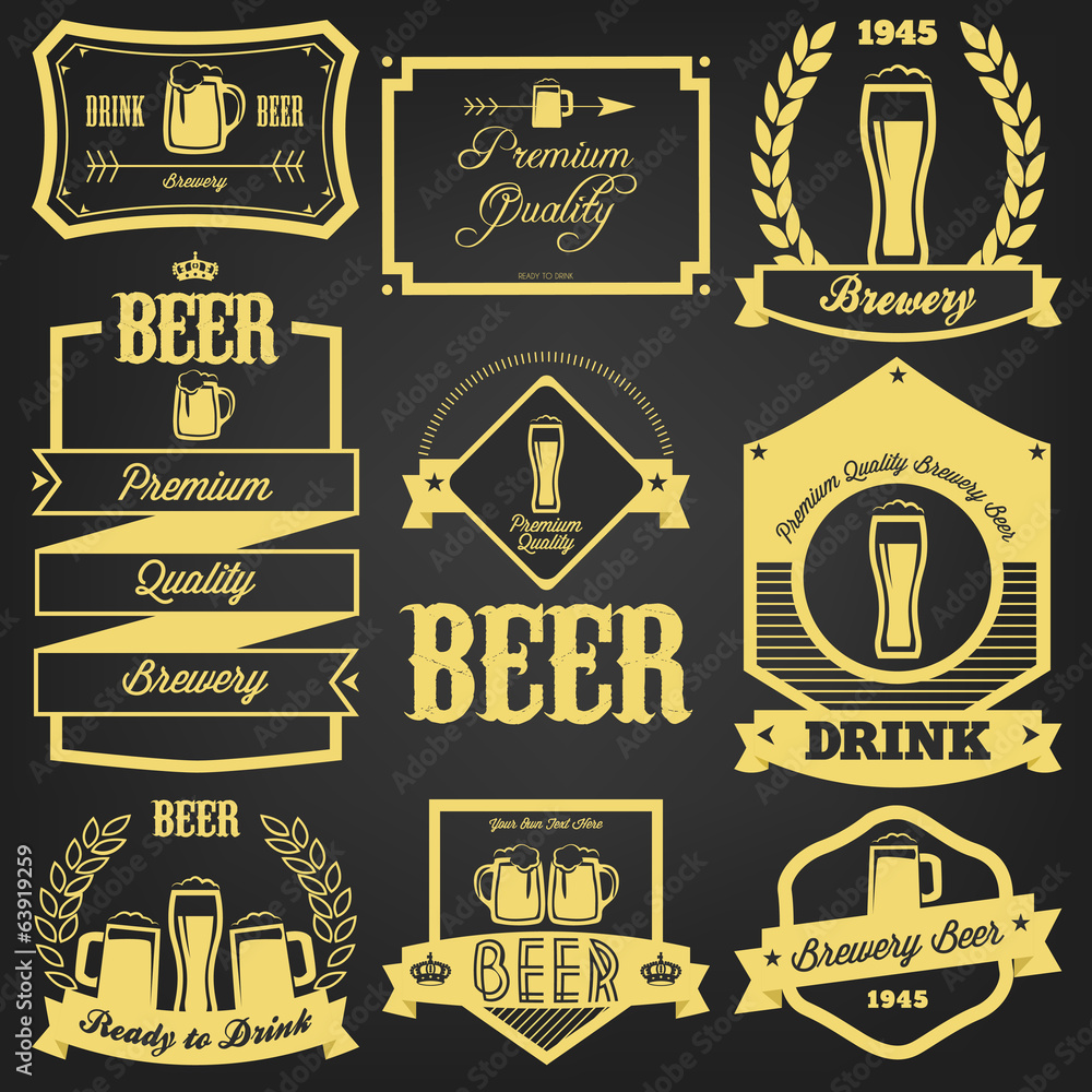 Naklejka premium Premium Beer Label Design