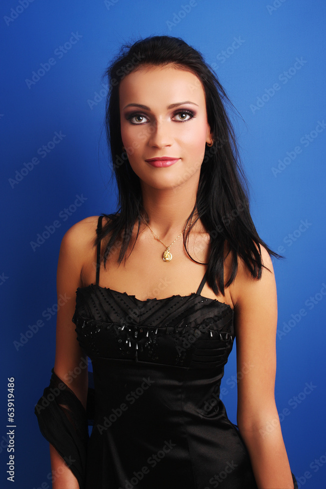 Portrait of an tractive elegant young woman. Portrait of an tractive elegant young woman.