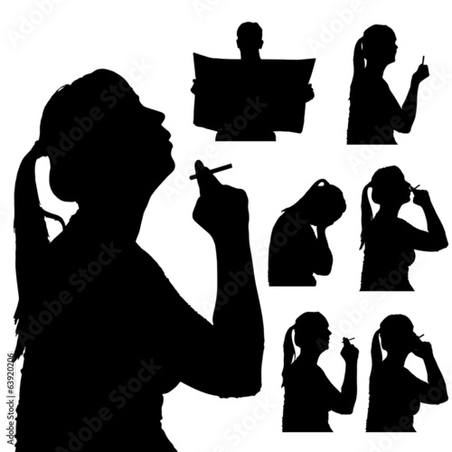 Vector silhouette of people.
