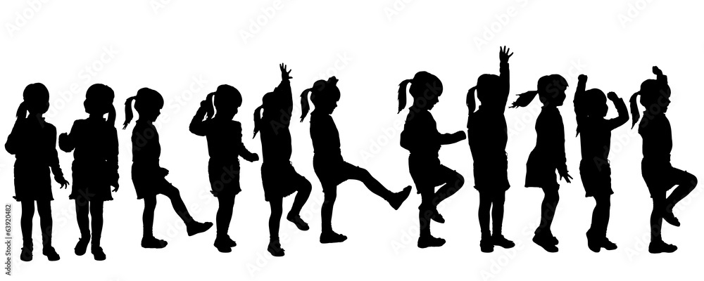 Vector silhouette of girl. Vector silhouette of girl.