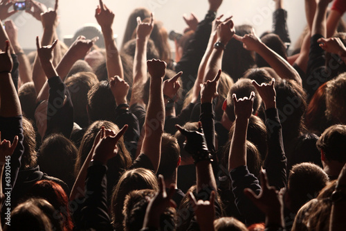 Crowd rocking on the concert photo