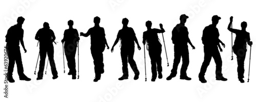 Vector silhouette of people.