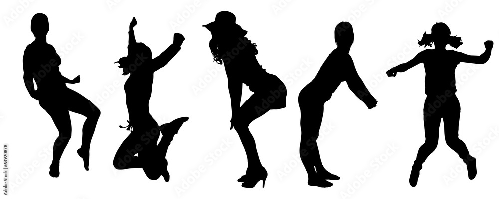 Vector silhouette of a woman. Vector silhouette of a woman.