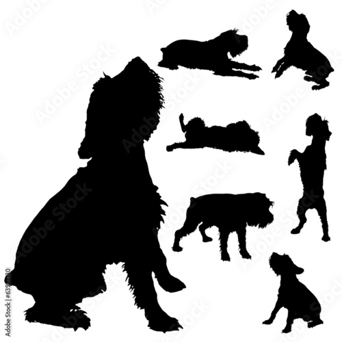 Vector silhouette of a dog.