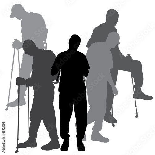 Vector silhouette of people.