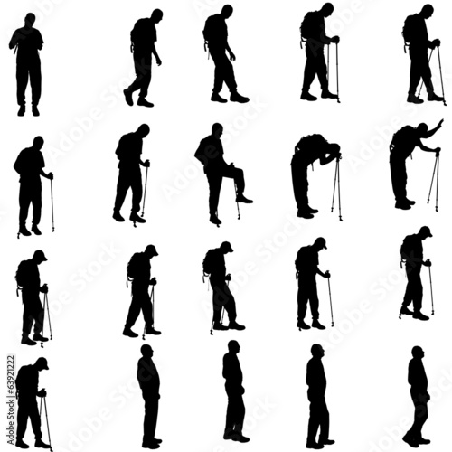Vector silhouette of people.