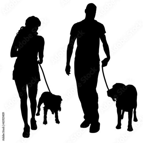 Vector silhouette of poeple.